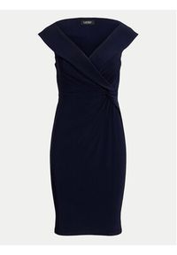 Lauren Ralph Lauren - LAUREN RALPH LAUREN Sukienka koktajlowa 253926907002 Granatowy Slim Fit. Kolor: niebieski. Materiał: syntetyk. Styl: wizytowy #5