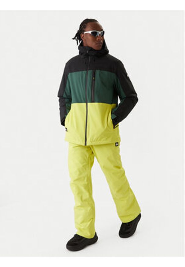 Quiksilver Kurtka snowboardowa Sycamore Block 20K JK EQYTJ03503 Zielony Relaxed Fit. Kolor: zielony. Materiał: syntetyk. Sport: snowboard