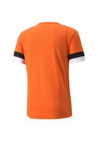 Puma - Koszulka piłkarska męska PUMA teamRISE Jersey. Kolor: wielokolorowy, pomarańczowy, czarny. Materiał: jersey. Sport: piłka nożna
