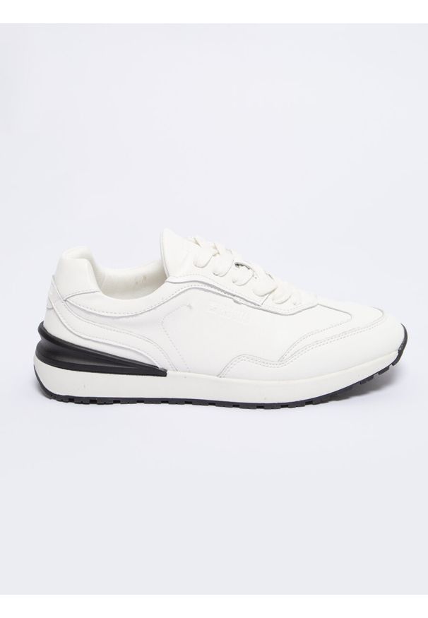 Big-Star - Sneakersy męskie ze skóry naturalnej białe NN174288 101. Kolor: biały. Materiał: skóra