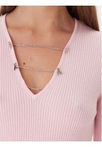 Patrizia Pepe Sweter 2K0331/K7S0-M555 Różowy Regular Fit. Kolor: różowy. Materiał: wiskoza