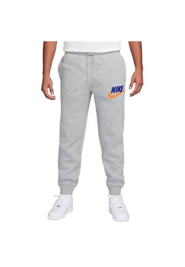 Spodnie treningowe męskie Nike Club Bb Jogger. Kolor: szary. Materiał: dresówka