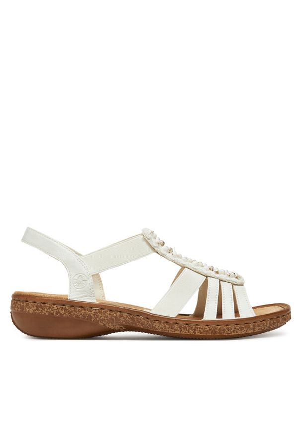 Rieker Sandały 62809-60 Biały. Kolor: biały. Materiał: syntetyk