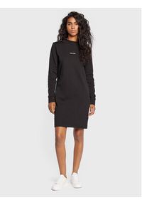 Calvin Klein Sukienka dzianinowa Micro Logo K20K204611 Czarny Regular Fit. Kolor: czarny. Materiał: bawełna, dzianina #4
