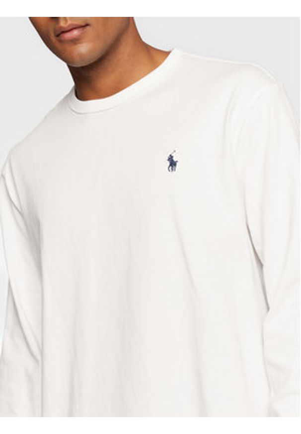 Polo Ralph Lauren Longsleeve 710842632002 Biały Classic Fit. Typ kołnierza: polo. Kolor: biały. Materiał: bawełna. Długość rękawa: długi rękaw