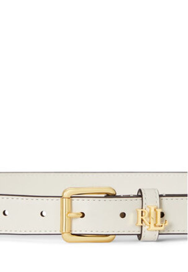 Lauren Ralph Lauren - LAUREN RALPH LAUREN Pasek 412968763010 Biały. Kolor: biały. Materiał: skóra