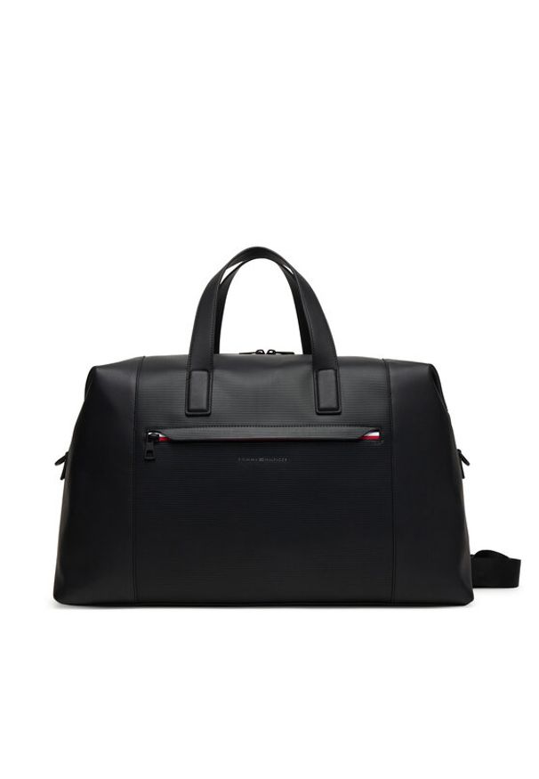 TOMMY HILFIGER - Tommy Hilfiger Torba Th Corp Duffle AM0AM14044 Czarny. Kolor: czarny. Materiał: skóra