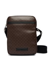 Calvin Klein Saszetka Emblem Aop Coated Slim Reporter LV04D3334G Brązowy. Kolor: brązowy. Materiał: skóra #1