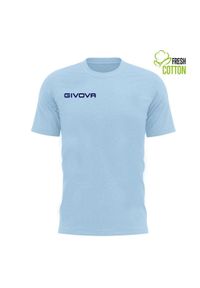 Jasnoniebieska T-shirt Givova 2XL dla entuzjastów sportu. Kolor: niebieski. Materiał: bawełna