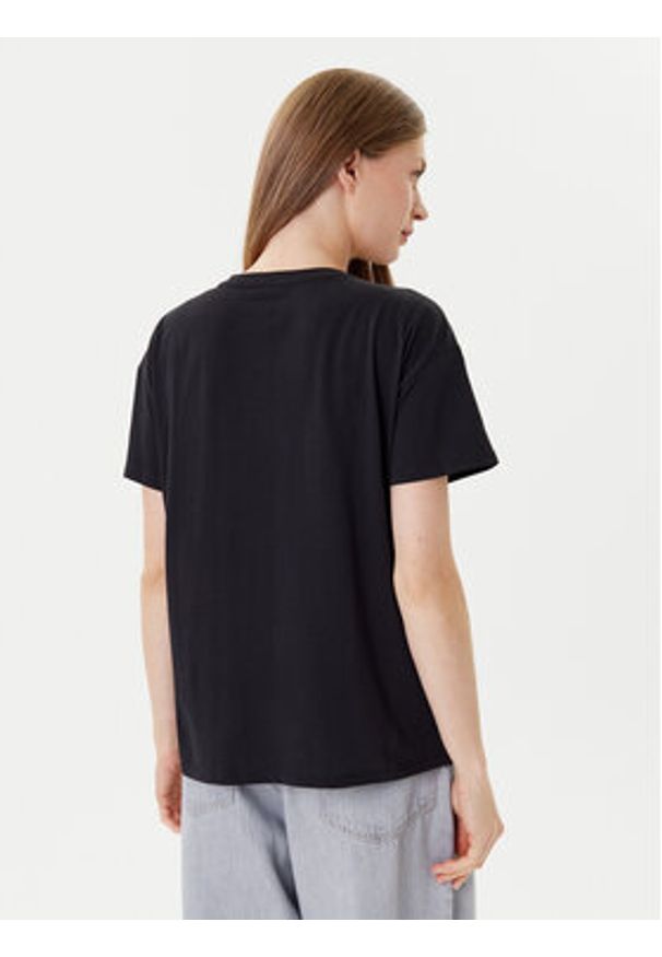 Liu Jo Sport T-Shirt TF5184 JS923 Czarny Relaxed Fit. Kolor: czarny. Materiał: bawełna. Styl: sportowy