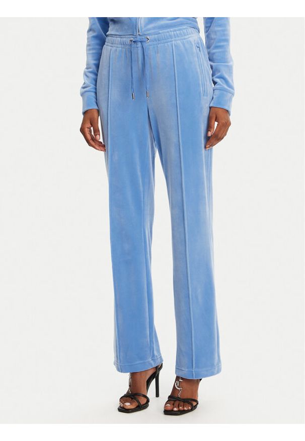 Juicy Couture Spodnie dresowe Tina JCAPW045 Niebieski Regular Fit. Kolor: niebieski. Materiał: syntetyk