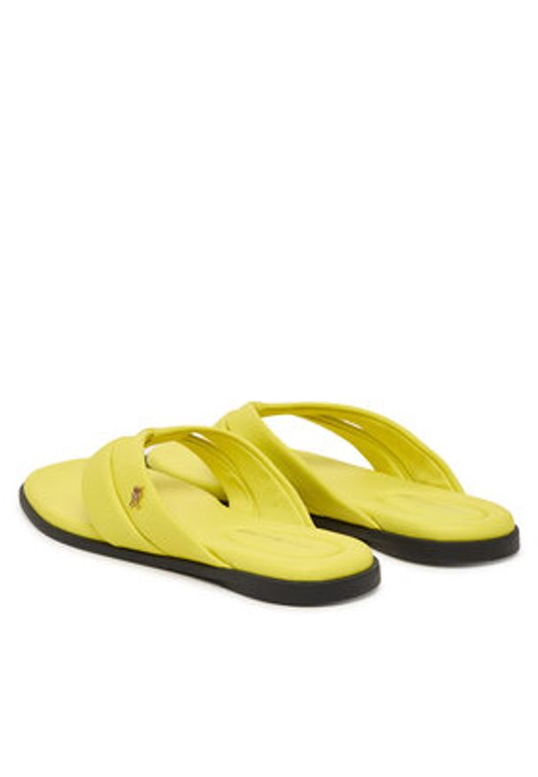 TOMMY HILFIGER - Tommy Hilfiger Japonki FW0FW09216 Żółty. Kolor: żółty. Materiał: skóra