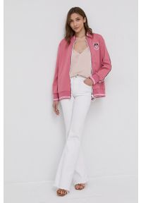 Pinko Bluza damska kolor różowy. Okazja: na co dzień. Kolor: różowy. Materiał: dzianina. Styl: casual #3