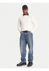 Tommy Jeans Sweter DM0DM22101 Biały Regular Fit. Kolor: biały. Materiał: bawełna