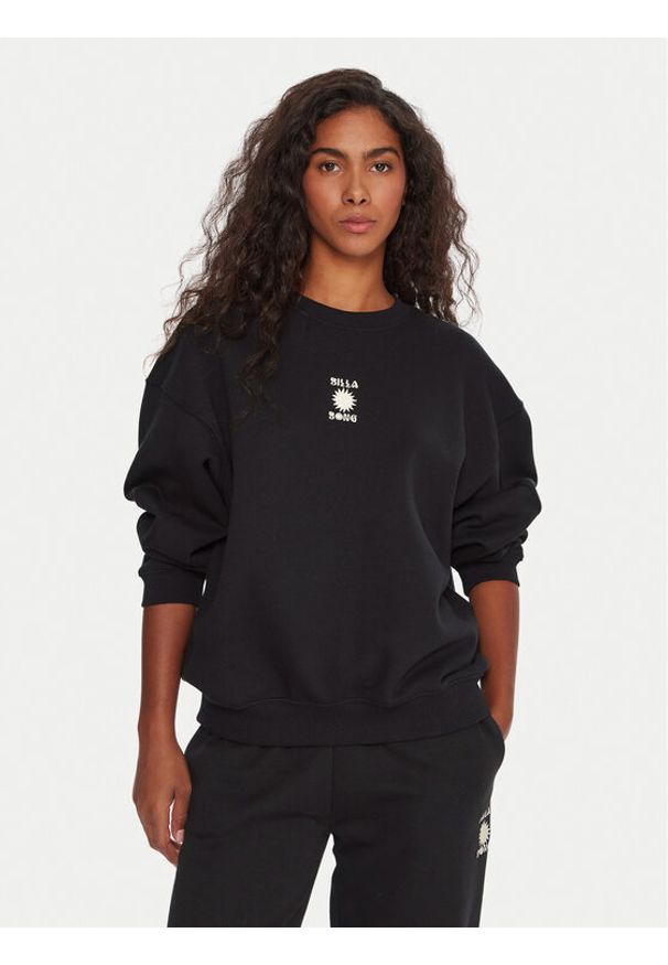 Billabong Bluza So Sunny EBJFT00155 Czarny Oversize. Kolor: czarny. Materiał: bawełna