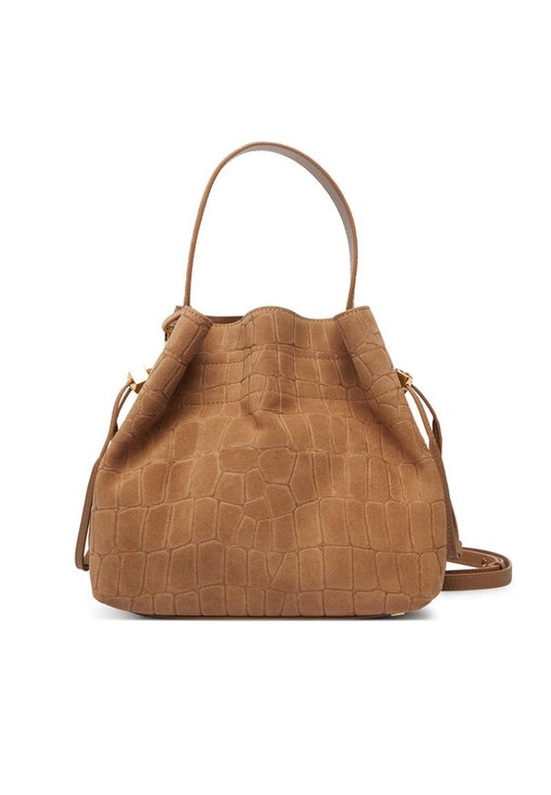 Elisabetta Franchi Torebka BS-21H-61E2-V720 Beżowy. Kolor: beżowy. Materiał: zamszowe, skórzane