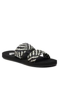 Roxy Klapki ARJL101177 Czarny. Kolor: czarny. Materiał: skóra #6