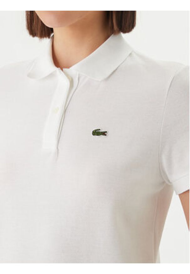 Lacoste Polo PF7839 Biały Classic Fit. Typ kołnierza: polo. Kolor: biały. Materiał: bawełna