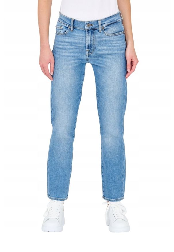 7 FOR ALL MANKIND Niebieskie damskie jeansy Roxanne, Rozmiar 28. Kolor: niebieski. Styl: vintage
