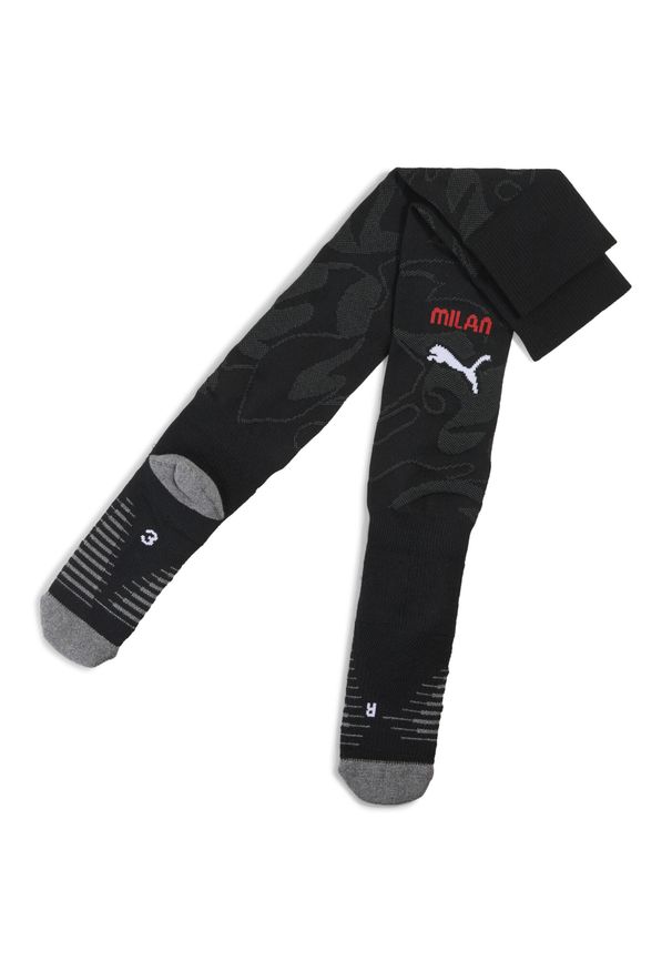 Puma - Męskie skarpety bramkarskie AC Milan 25/26 z grafiką PUMA Black Shadow Gray. Kolor: wielokolorowy, czarny, szary. Sport: piłka nożna
