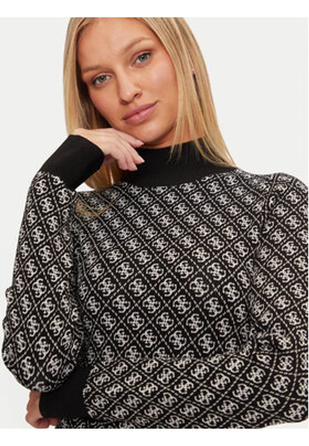 Guess Sukienka dzianinowa Lise W4BK43 Z37K0 Czarny Regular Fit. Kolor: czarny. Materiał: wiskoza, syntetyk