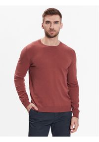 Sisley Sweter 10F2S1C78 Pomarańczowy Slim Fit. Kolor: pomarańczowy. Materiał: bawełna