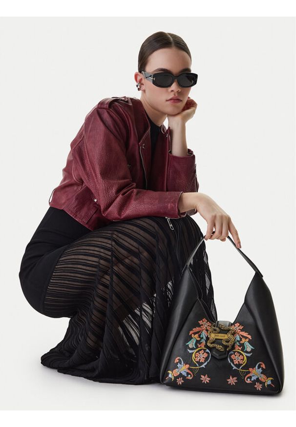 Just Cavalli Torebka 80RA4BA6 ZSE08 Czarny. Kolor: czarny. Materiał: skórzane