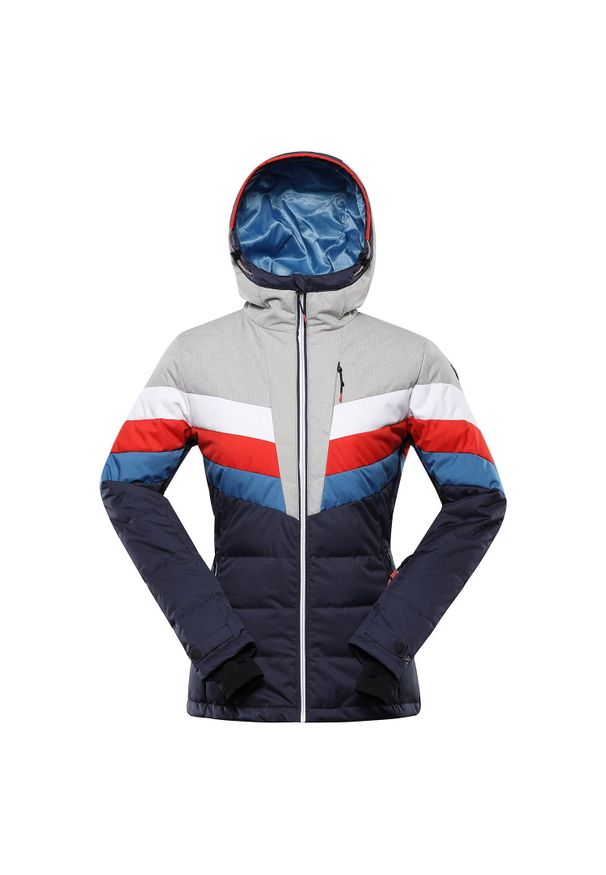 ALPINE PRO - Kurtka damska narciarska puchowa Alpine Pro Feedra. Kolor: niebieski. Materiał: puch. Sezon: zima. Sport: narciarstwo
