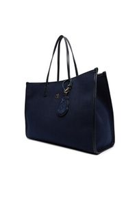 TOMMY HILFIGER - Tommy Hilfiger Torebka Th City Large Tote Melton AW0AW18215 Granatowy. Kolor: niebieski