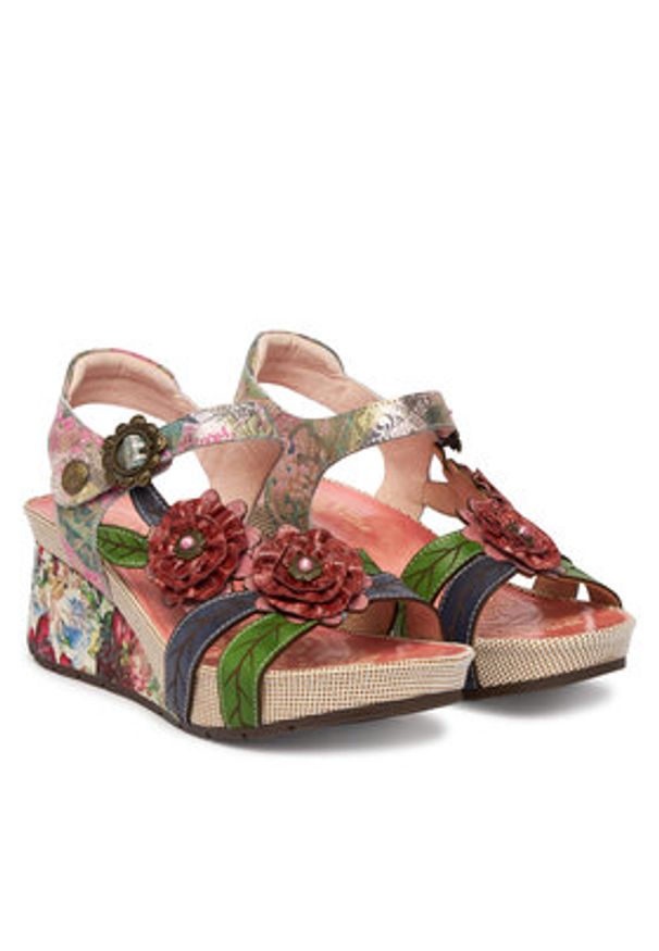 Laura Vita Sandały Barry 41 Kolorowy. Materiał: skóra. Wzór: kolorowy