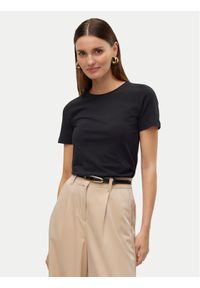 Vero Moda T-Shirt Lulu 10323755 Czarny Regular Fit. Kolor: czarny. Materiał: bawełna