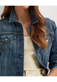 Lauren Ralph Lauren - LAUREN BY RALPH LAUREN - Jeansowa kurtka z kieszeniami. Kolor: niebieski. Materiał: jeans. Długość rękawa: długi rękaw. Długość: długie #2