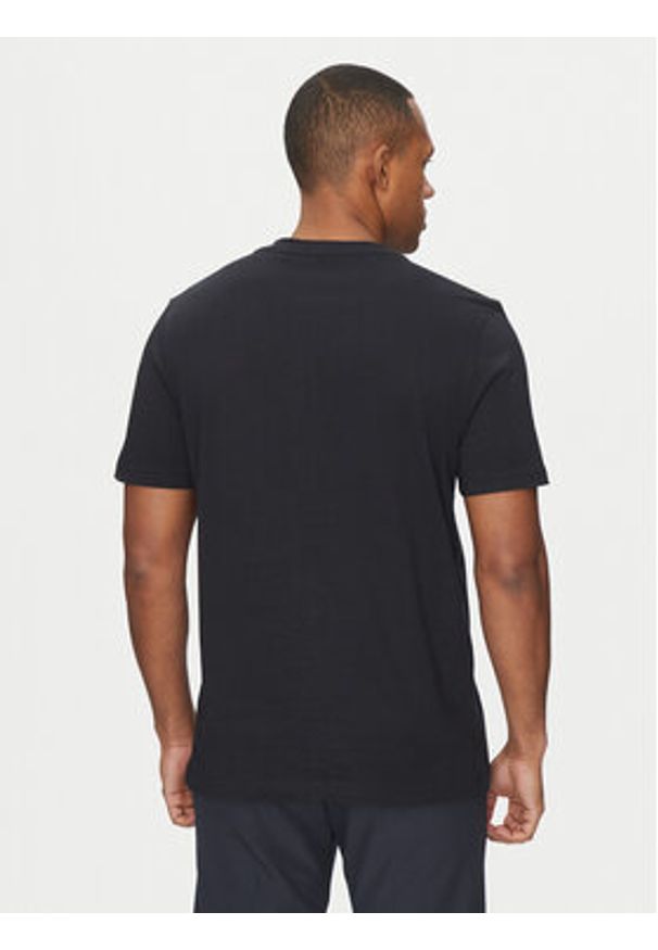 BOSS T-Shirt Tape Logo 50530990 Granatowy Regular Fit. Kolor: niebieski. Materiał: bawełna