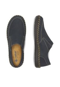Rieker Półbuty B2454-14 Granatowy. Kolor: niebieski. Materiał: nubuk, skóra #7