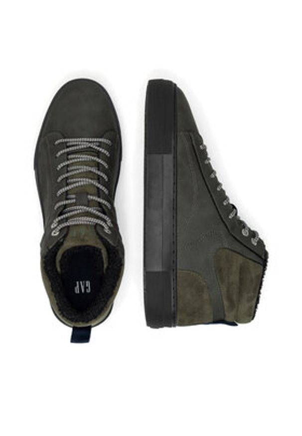 GAP - Gap Sneakersy PORTLAND CUP MID M GP505011AM-OV00 Zielony. Kolor: zielony. Materiał: materiał