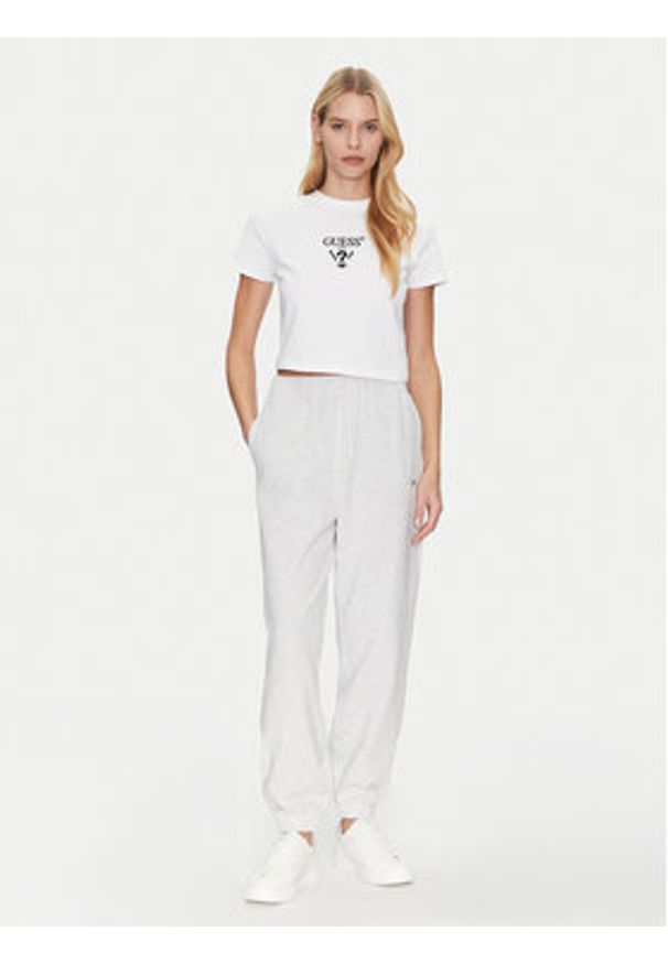 Guess T-Shirt V4YI20 KCDH1 Biały Boxy Fit. Kolor: biały. Materiał: bawełna