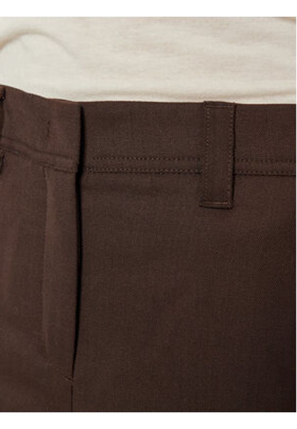 Marella Chinosy Lazzara 2423136075 Brązowy Slim Fit. Kolor: brązowy. Materiał: wełna