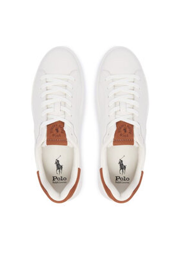 Polo Ralph Lauren Sneakersy RLite Court Tumbled 809P07170001 Biały. Kolor: biały. Materiał: skóra