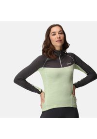 Hepley Regatta damska turystyczna bluza szybkoschnąca z suwakiem. Kolor: zielony. Materiał: poliester, elastan. Sport: turystyka piesza #1