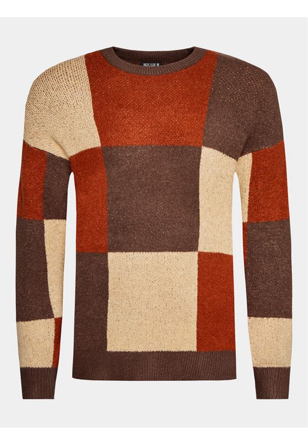 INDICODE Sweter Bjor 35-706 Kolorowy Regular Fit. Materiał: syntetyk. Wzór: kolorowy