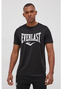 EVERLAST - Everlast T-shirt kolor czarny z nadrukiem. Okazja: na co dzień. Kolor: czarny. Materiał: dzianina. Wzór: nadruk. Styl: casual