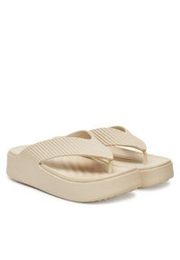 Crocs Japonki Getaway Groove Platform Flip 210700 Beżowy. Kolor: beżowy. Obcas: na platformie