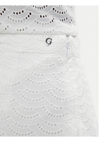 Guess Spódnica midi W6GD40 W1882 Biały Classic Fit. Kolor: biały. Materiał: bawełna #5