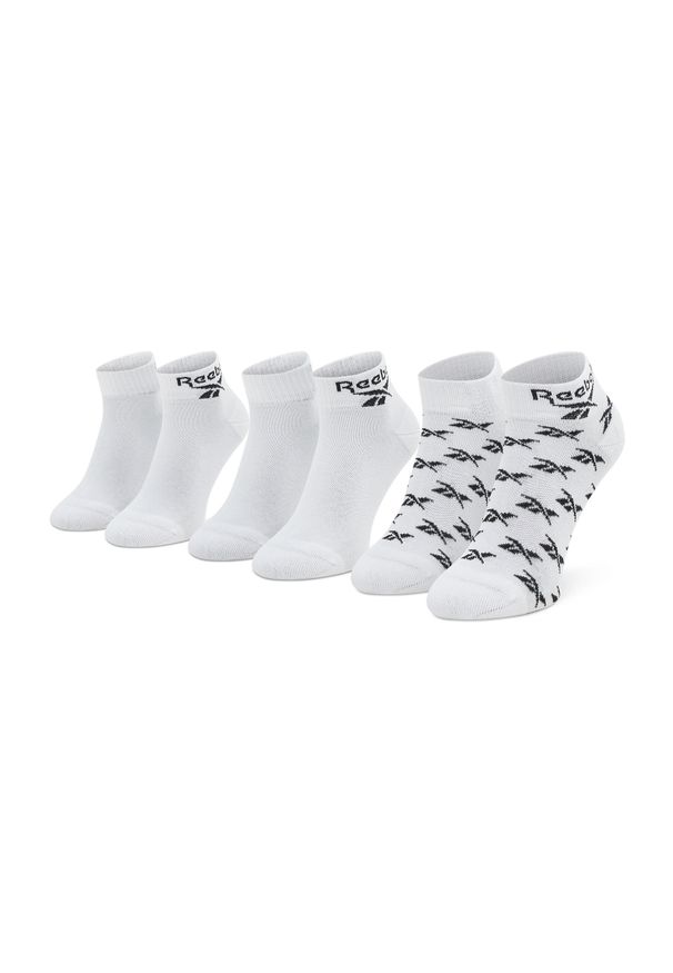 Reebok Classic - Zestaw 3 par wysokich skarpet unisex Reebok Cl Fo Ankle Sock 3P GG6674 White. Kolor: biały. Materiał: materiał