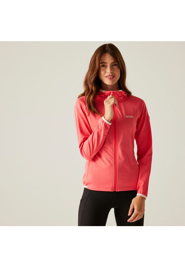 Regatta - Polar turystyczny damski Huntdale rozsuwany. Typ kołnierza: kaptur. Kolor: różowy. Materiał: polar. Sport: turystyka piesza