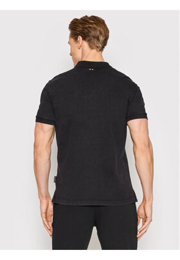 Napapijri Polo Elbas NP0A4GB4 Czarny Regular Fit. Typ kołnierza: polo. Kolor: czarny. Materiał: bawełna