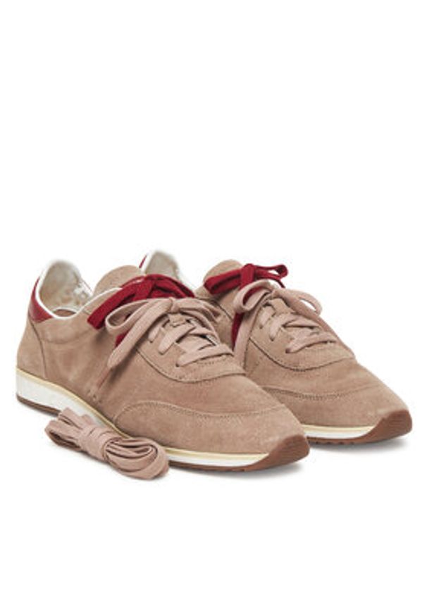 Patrizia Pepe Sneakersy 2Z0054/L055-FG47 Beżowy. Kolor: beżowy. Materiał: zamsz, skóra