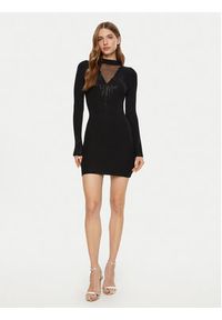 Guess Sukienka codzienna W5RK14 Z2Y50 Czarny Regular Fit. Okazja: na co dzień. Kolor: czarny. Materiał: syntetyk. Typ sukienki: proste. Styl: casual #5