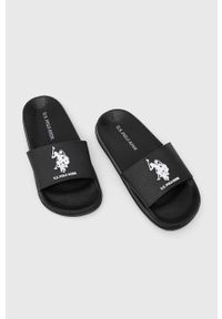 U.S. Polo Assn. klapki GAVIO męskie kolor czarny GAVIO003M. Kolor: czarny. Materiał: materiał, guma. Wzór: gładki #5