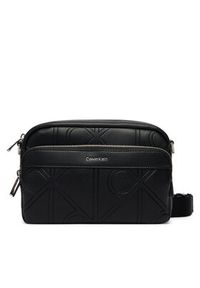 Calvin Klein Saszetka Emblem Aop Emboss Camera Bag LV04D3330G Czarny. Kolor: czarny. Materiał: skóra #6